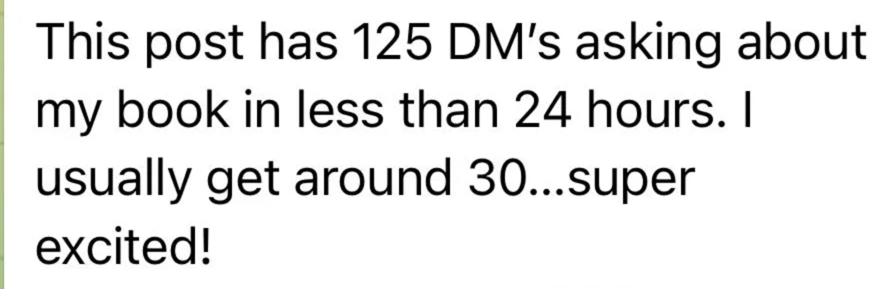 125 DMs in 24 hours